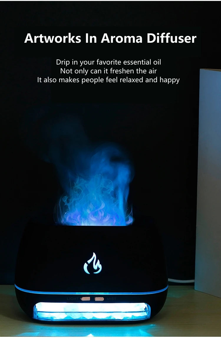 Mini 3D Flame Aroma Diffuser