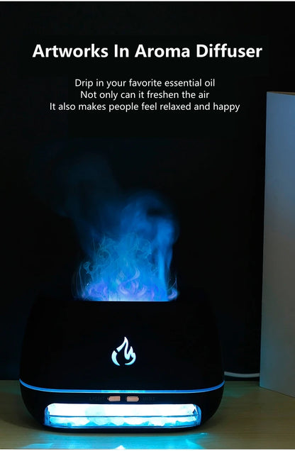 Mini 3D Flame Aroma Diffuser