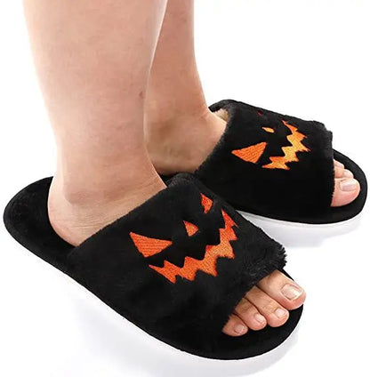 Pumpkin Furry Comfort Slippers