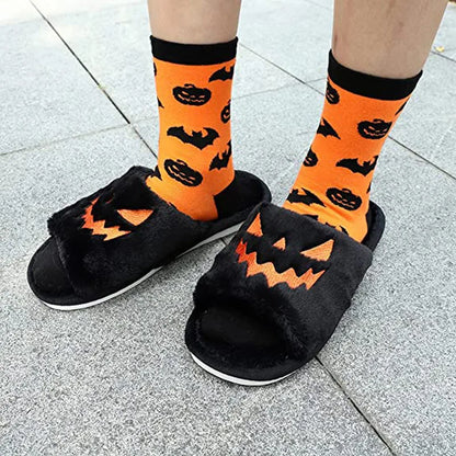 Pumpkin Furry Comfort Slippers