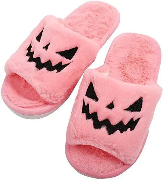 Pumpkin Furry Comfort Slippers