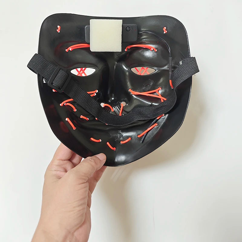 Wireless Scary Glowing Purge Mask