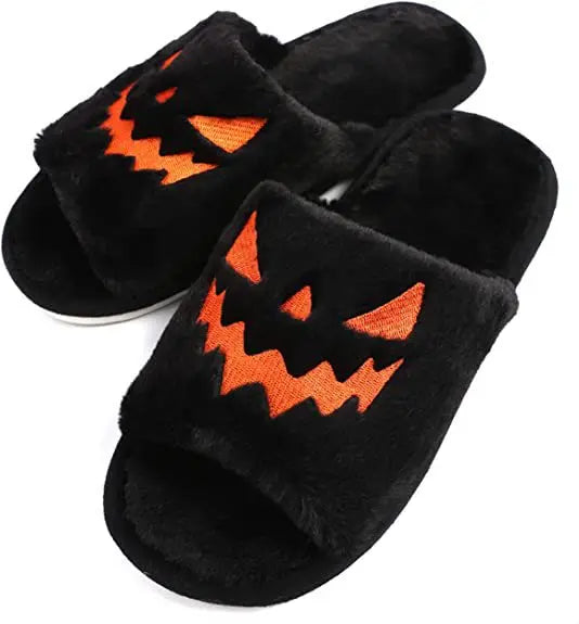 Pumpkin Furry Comfort Slippers