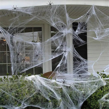 Stretchy Halloween Spider Web Decor