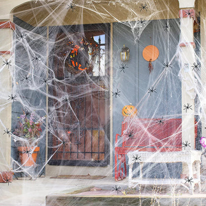 Stretchy Halloween Spider Web Decor