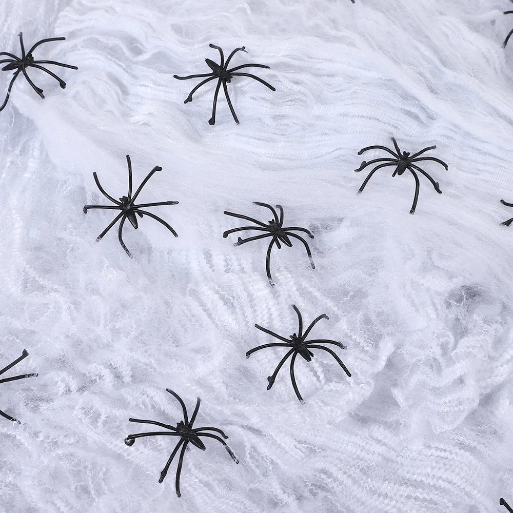 Stretchy Halloween Spider Web Decor