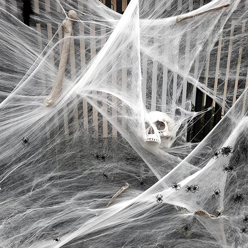 Stretchy Halloween Spider Web Decor