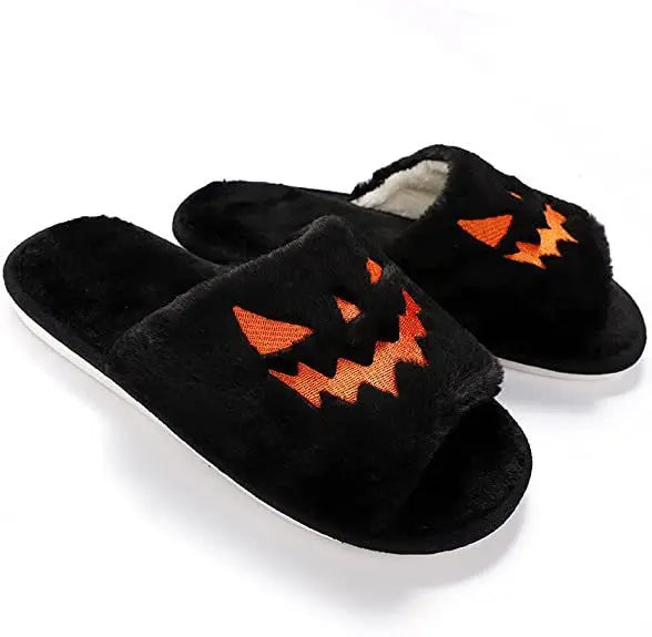 Pumpkin Furry Comfort Slippers