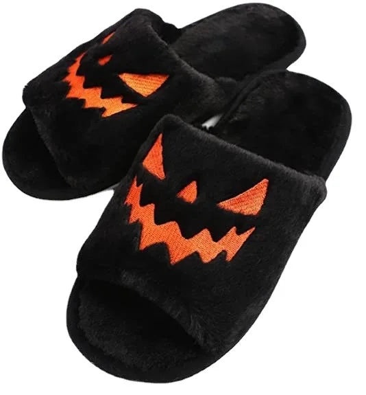 Pumpkin Furry Comfort Slippers